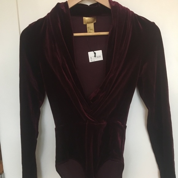 Merlot velvet bodysuit - Picture 2 of 4